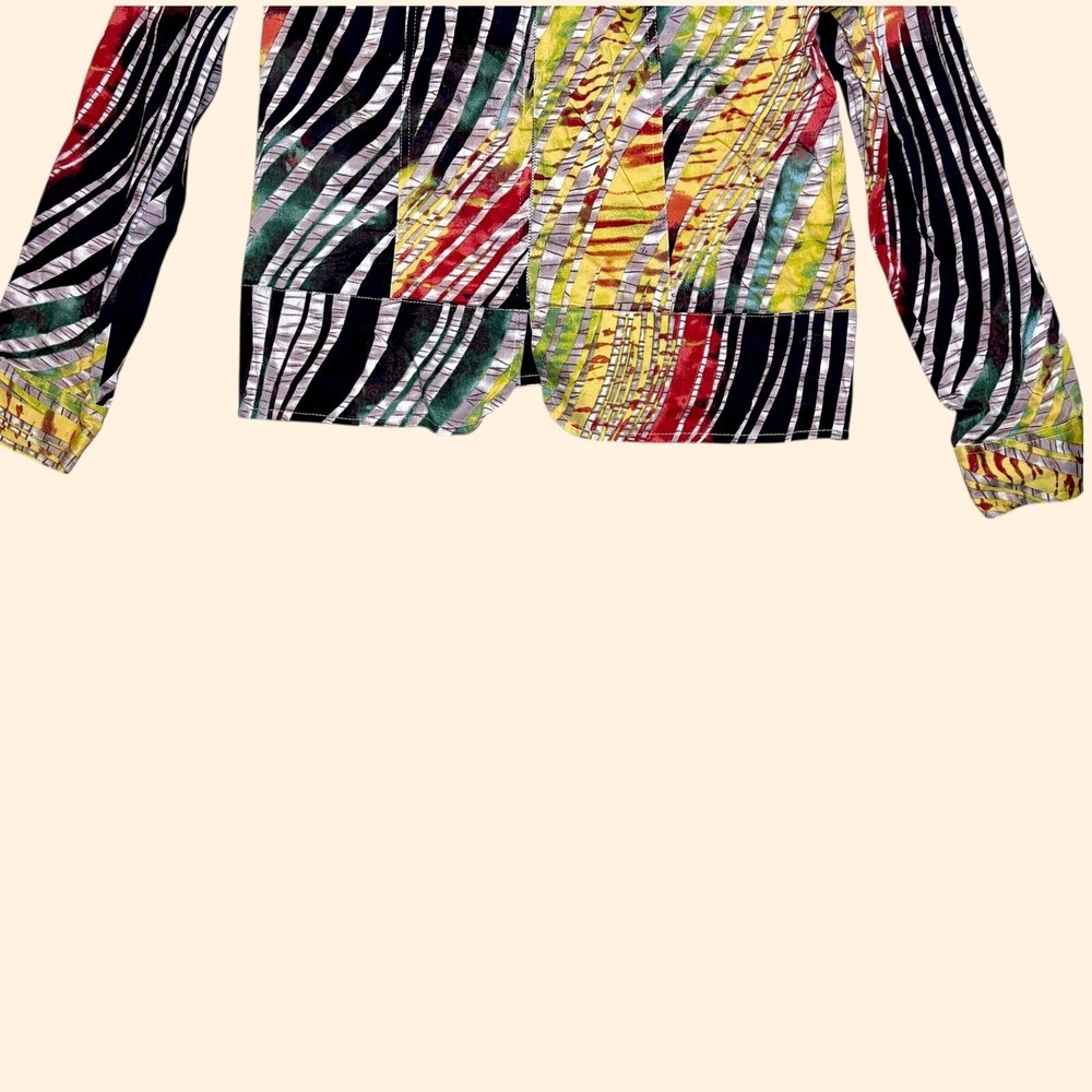 Drapers‎ & Damons Womens XL Jacket Geometric Print Art to Wear Artsy Safari - Picture 3 of 10